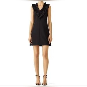 Milly Sadie Ruffle Little Black Mini Dress Size 2